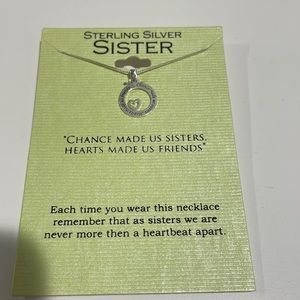 Sterling silver ‘Sister’ necklace